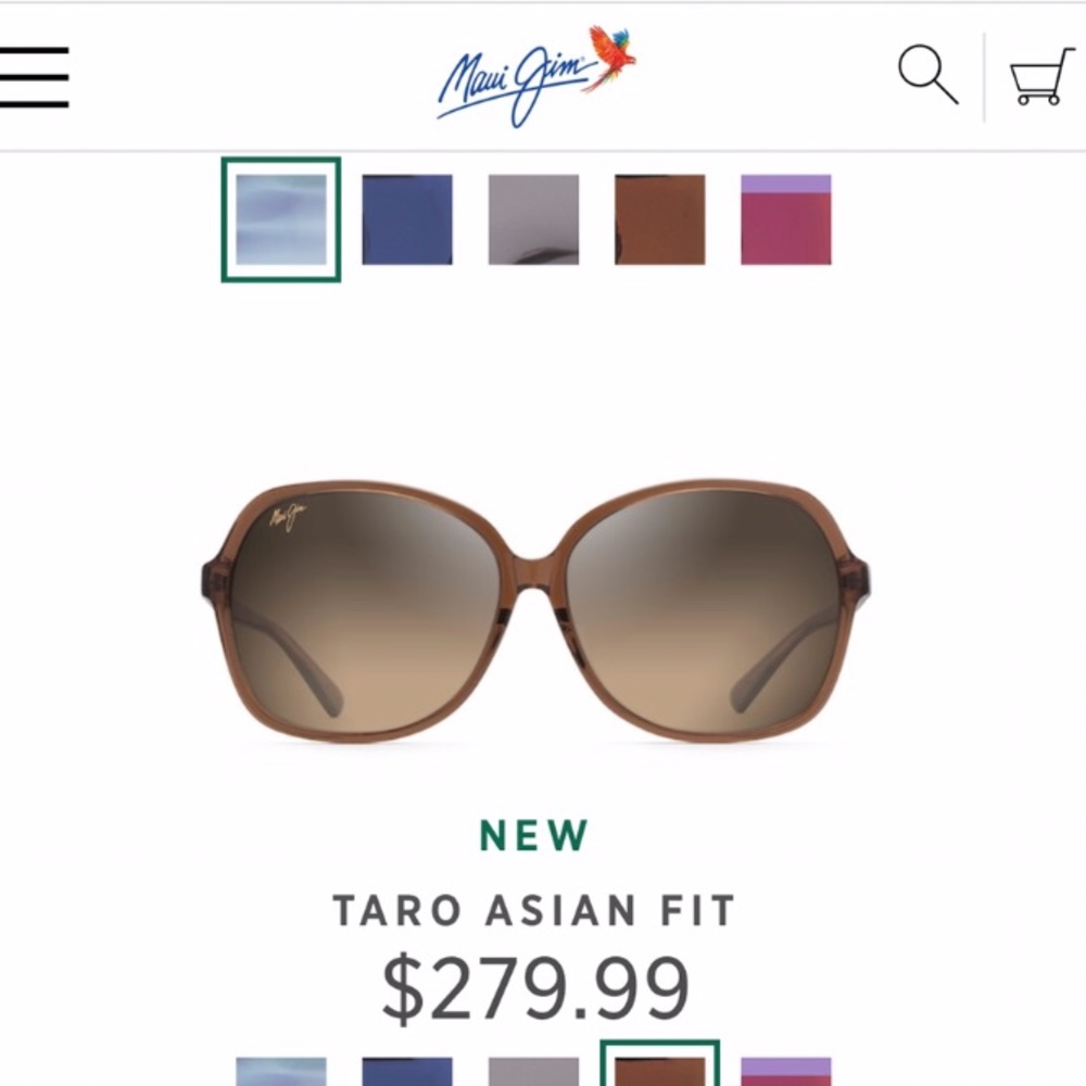 NEW Maui Jim Taro Asian Fit Sunglasses